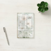 Takenlijst met lichtroze en witte bloemen post-it® notes (Kantoor)