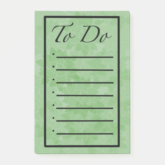 Takenlijst met Puntige Succulenten Post-it® Notes (Voorkant)