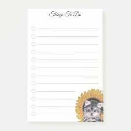 Takenlijst & Mooie Hond met Zonnebloem Notities Post-it® Notes
