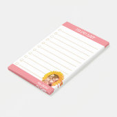 Takenlijst & Mooie Hond met Zonnebloem Post-it® Notes (Schuin)