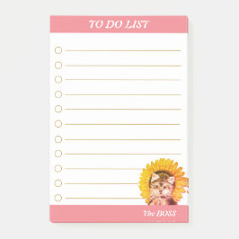 Takenlijst & Mooie Hond met Zonnebloem Post-it® Notes