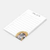 Takenlijst & Mooie Hond met Zonnebloemnotities Post-it® Notes (Schuin)