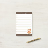 Takenlijst & Mooie Tabbykat Post-it® Notes (Op bureau)