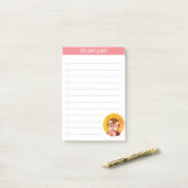 Takenlijst & Mopshond met Zonnebloem Post-its Post-it® Notes (Op bureau)
