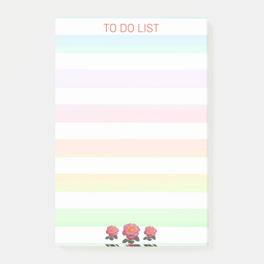 Takenlijst op zachte kleuren post-it® notes (Voorkant)