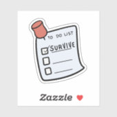 Takenlijst: Overleven  Sticker (Vel)