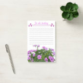 Takenlijst - paarse bloemen post-it® notes (Kantoor)