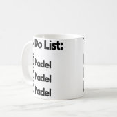 takenlijst Padel Koffiemok (Voorkant links)