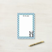 Takenlijst Panda Beer & Yin Yang Patroon Post-it® Notes (Op bureau)