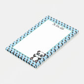 Takenlijst Panda Beer & Yin Yang Patroon Post-it® Notes (Schuin)