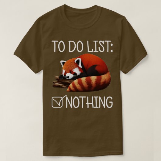 takenlijst rode panda 3 t-shirt (Design voorkant)