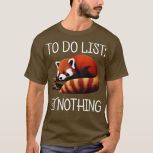takenlijst rode panda 3 t-shirt