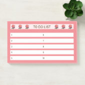 Takenlijst Rozen op Roze & Wit Post-it® Notes (Kantoor)
