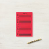 takenlijst Sticky Note Red 2 (Op bureau)
