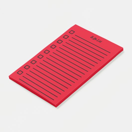 takenlijst Sticky Note Red 2 (Schuin)