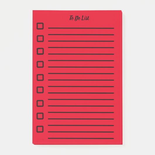 takenlijst Sticky Note Red 2 (Voorkant)