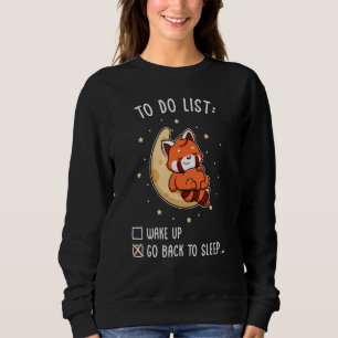 Takenlijst Terug naar Slapende Rode Panda Pyjama  Trui