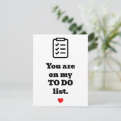 Takenlijst Valentijnskaart Feestdagenkaart (Staand voorkant)