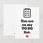 Takenlijst Valentijnskaart Feestdagenkaart (Voorkant / Achterkant)