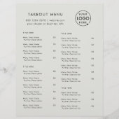 Takeout | Gray Logo Restaurant Takeaway Menu (Voorkant)