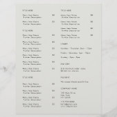 Takeout | Gray Logo Restaurant Takeaway Menu (Achterkant)