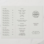 Takeout | Gray Logo Restaurant Takeaway Menu (Voorkant)