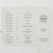 Takeout | Gray Logo Restaurant Takeaway Menu (Voorkant / Achterkant)