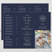 Takeout | Menu Navy Blue Restaurant Photo Takeaway (Voorkant / Achterkant)