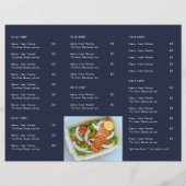 Takeout | Menu Navy Blue Restaurant Photo Takeaway (Achterkant)