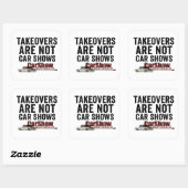 Takeovers Are Not Car Shows Stickers (Vel)