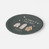 Takes a Village Boy Winter Baby Shower Papieren Bordje (Gekanteld)