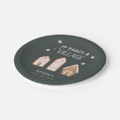 Takes a Village Girl Winter Baby Shower  Papieren Bordje (Gekanteld)