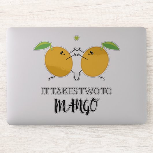 Takes Two naar Mango Tango Funny Food Pun Sticker (Computer)