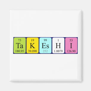 Takeshi periodieke tabelnaam magnet