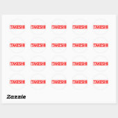 Takeshi Stamp Ronde Sticker (Vel)
