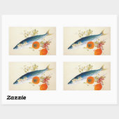Takeuchi Seiho - Autumn Fattens Fish and Ripens Rechthoekige Sticker (Vel)