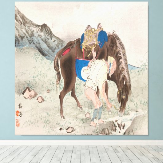 Takeuchi Seiho: Seihō jūni Fuji, PL.06 (1894) Canvas Afdruk (Insitu (Houten vloer))