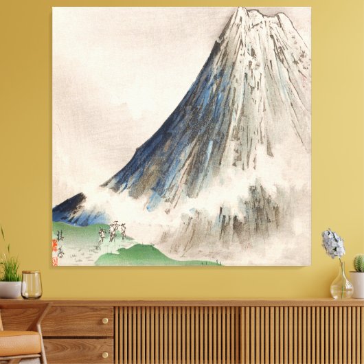 Takeuchi Seiho - Seihō jūni Fuji, PL.08 (1894) Canvas Afdruk (Insitu (Woonkamer))