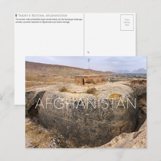 Takht-e-Rustam, Afghanistan Reisansichtkaart Briefkaart (Voorkant / Achterkant)