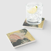 Takigawa uit het Tea-House, Ogi Stenen Onderzetter (Zijkant)