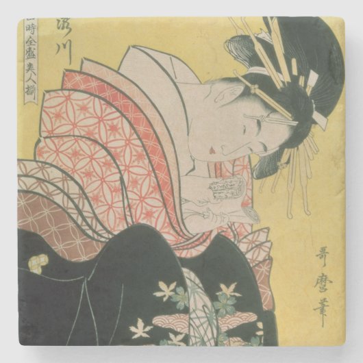 Takigawa uit het Tea-House, Ogi Stenen Onderzetter (Voorkant)