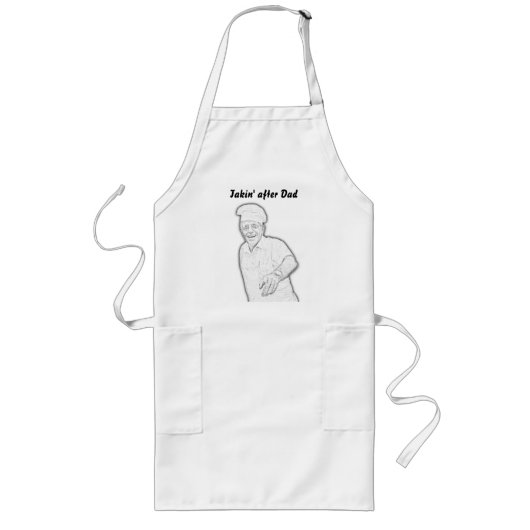 Takin na papa Apron Lang Schort (Voorkant)