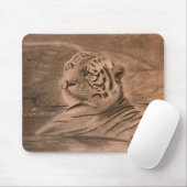 "Taking A Dip" tiger mousepad Muismat (Met muis)