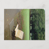 Taking a short break on a park bench. briefkaart (Voorkant)