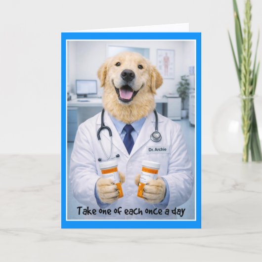 Taking Pills Get Well Card PA-1 Kaart (Voorkant)