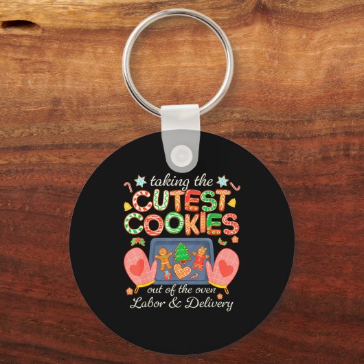 Taking The Cutest Cookies Out Of The Oven Labor An Sleutelhanger (Voorkant)