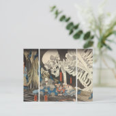 Takiyasha de heks en de skeletspier briefkaart (Staand voorkant)