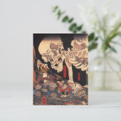 Takiyasha de heks en de skeletspier briefkaart (Staand voorkant)