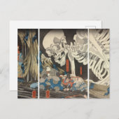 Takiyasha de heks en de skeletspier briefkaart (Voorkant / Achterkant)