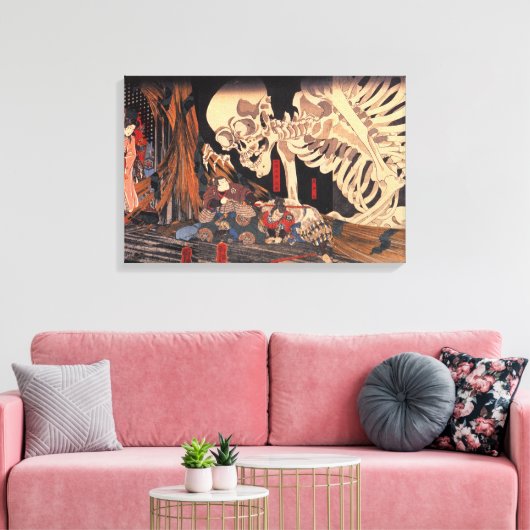 Takiyasha de heks en de skeletspier canvas afdruk (Insitu (Woonkamer))